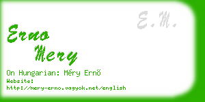 erno mery business card