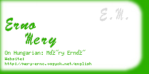 erno mery business card